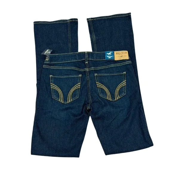 NWT Hollister Low Rise Bootcut Jeans Womens 5R W27 L33 Dark Wash Y2K 2010s - Picture 3 of 3